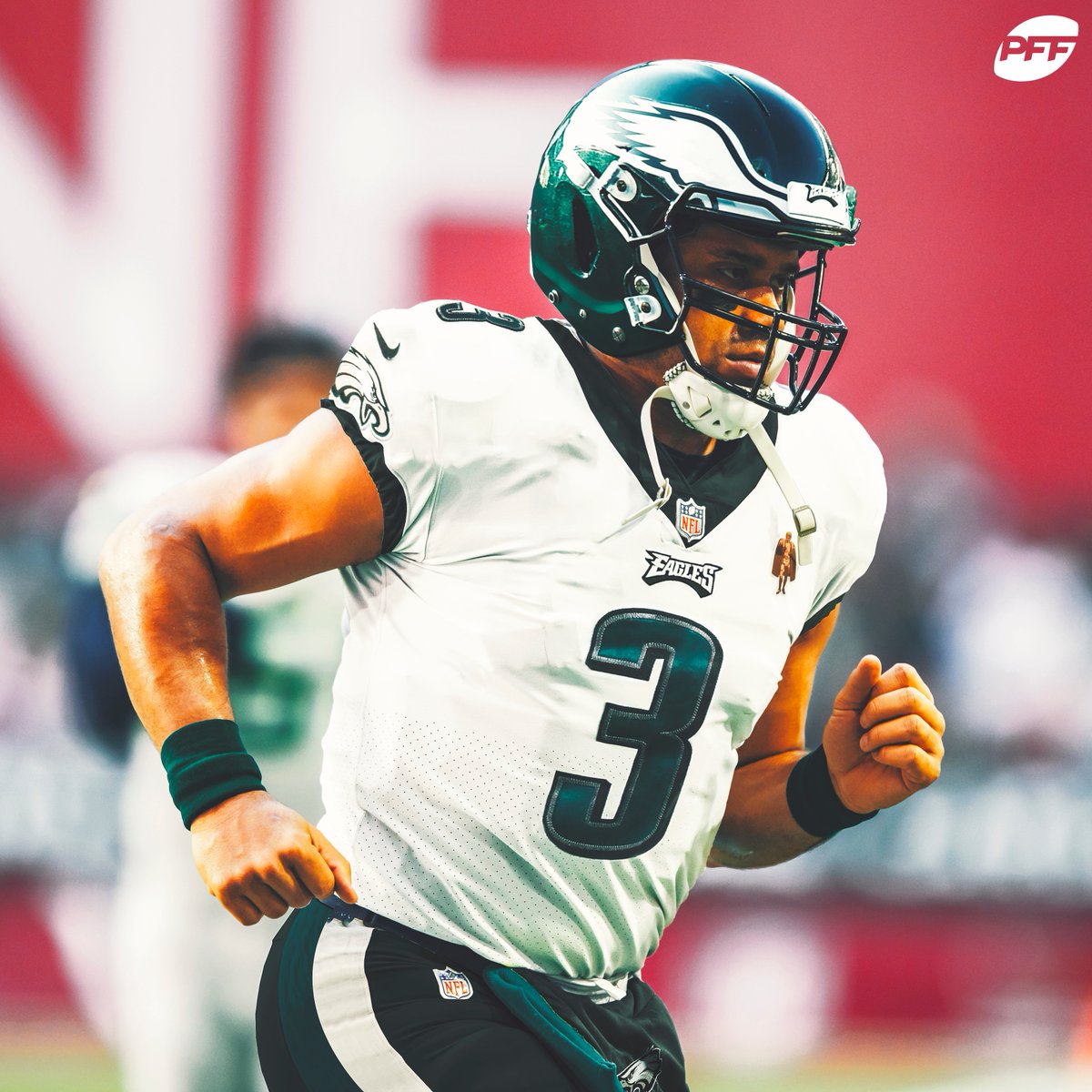 PFF's tweet image. Should the Eagles trade for Russell Wilson? 👀
