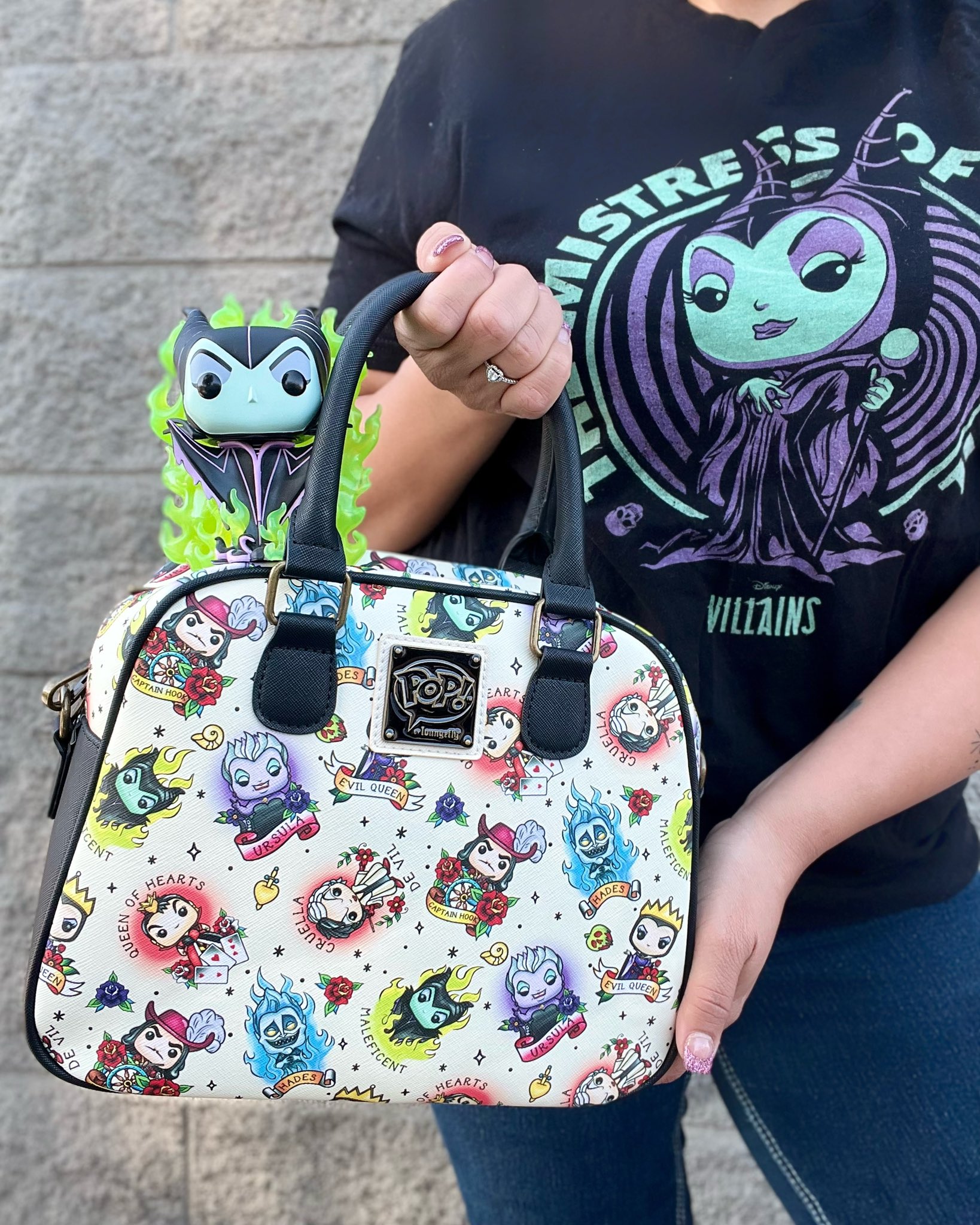 Disney - Villains Tattoo Crossbody Bag, Loungefly