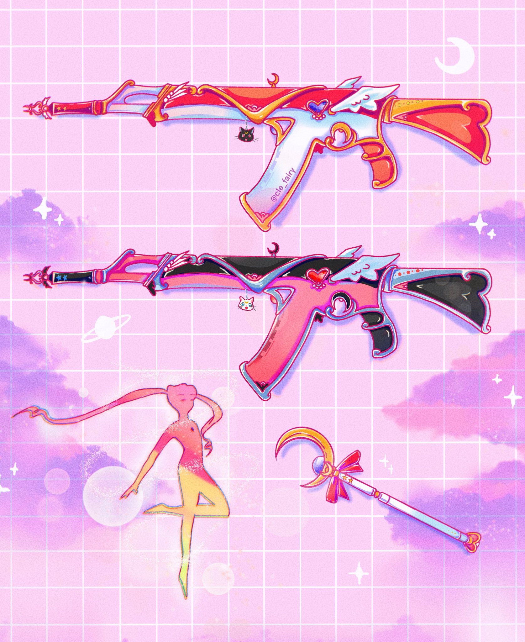 SailorMoon:TheMovie on X: RT @cle_fairy: Star guardian ⭐️  Sailor moon 🌙  inspired Vandal t.coFBaAcFN4PH  X