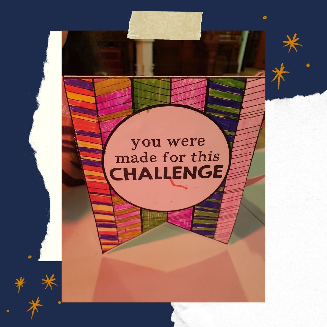 In this week's art and crafts session the women made affirmation bunting to hang in their homes.

We love the variety of statements which the women have chosen!

You belong
You are brave
You matter no matter what
You were made for this challenge

Which statement would you choose?