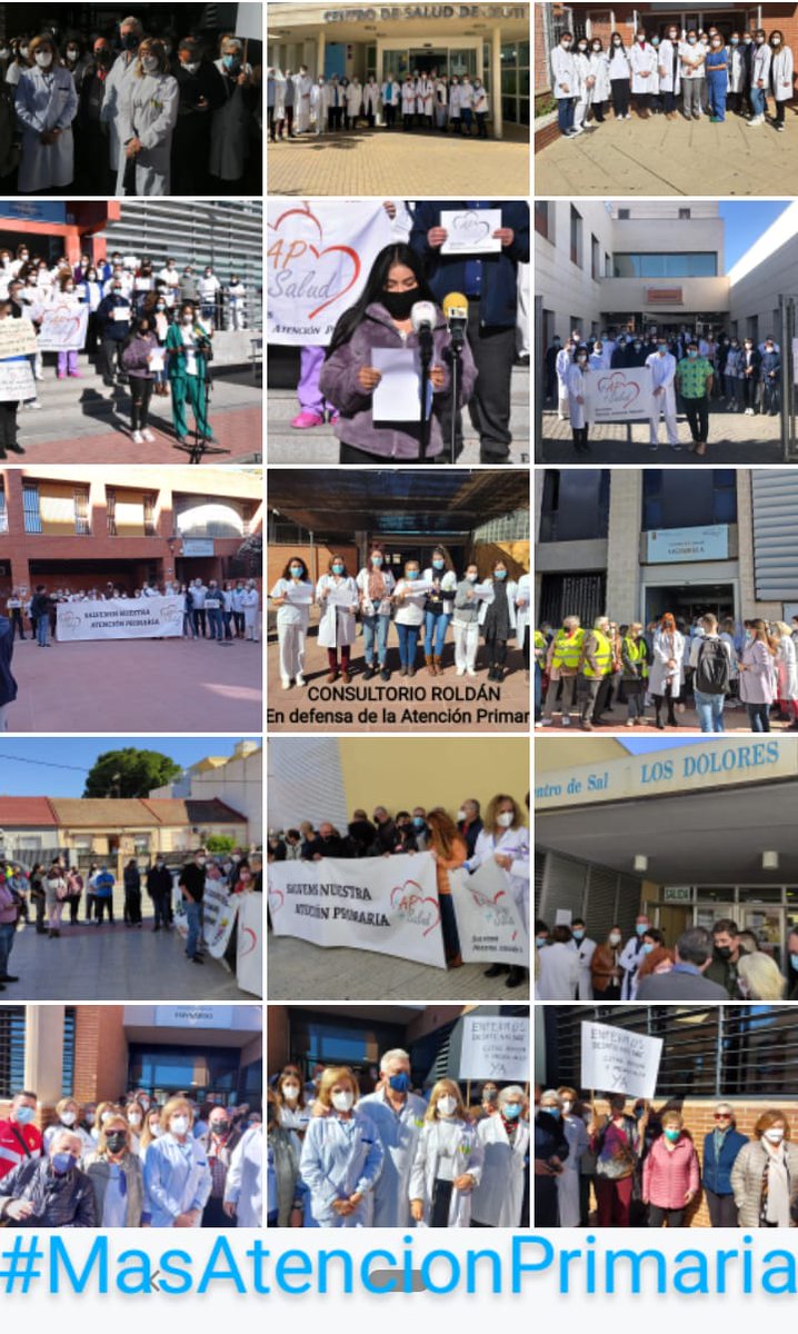 Nos llegan fotos desde muchísimos centros de salud y consultorios,  donde pacientes y profesionales han manifestado su rotundo apoyo a la mejora de Atención Primaria

📢En AP: Más recursos humanos 👩‍⚕️, Mejor salud🏋️‍♀️! 

🆘SALVEMOS ATENCIÓN PRIMARIA🆘

📢AP DE TODOS Y PARA TODOS📢