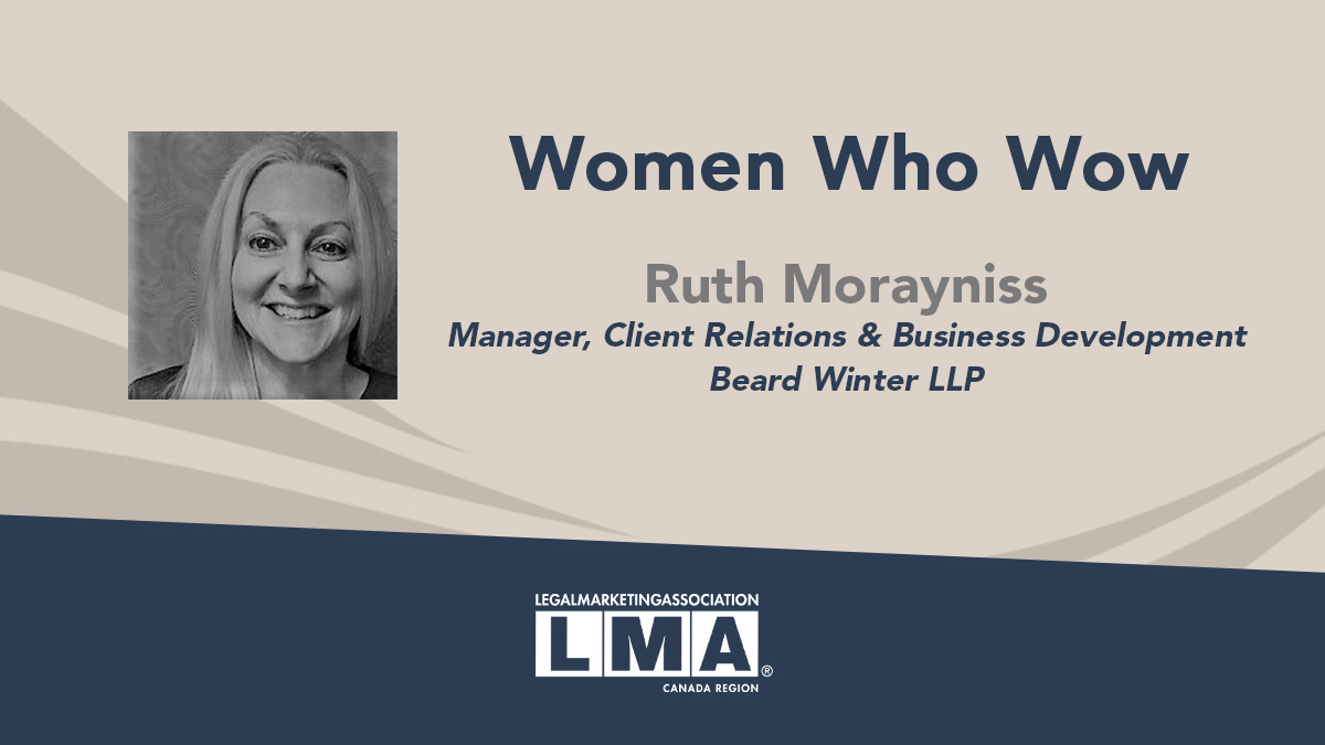 LMAcanada's tweet photo. ICYMI: Our Board Member, Ruth Morayniss, was featured in Stefanie Marrone’s Women Who Wow series! Ruth talks about what she loves most about her job, how she achieves work/life balance, and the advice she’d give to her younger self. - https://t.co/41VU2d5gKz
#LMAMkt #LMAExec https://t.co/24X8qMPqhF