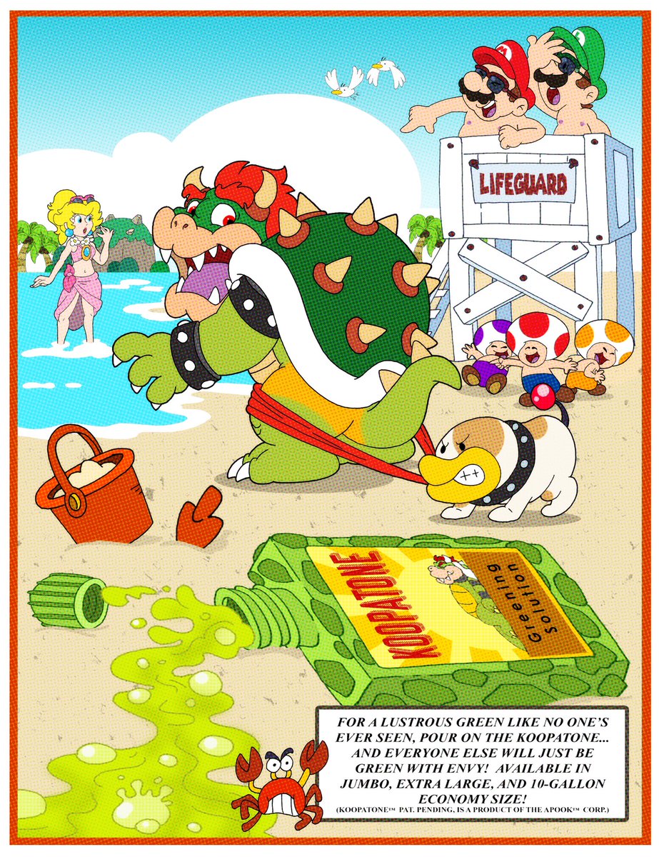 MarioBrosArt's tweet photo. In defiance of the miserably cold and snowy weather in my city, here’s some more #SuperMarioBros beach art. I’ve included the original from the comics for comparison.
@NintendoAmerica #Mario #Luigi #Bowser #Peach #KingKoopa https://t.co/Cy7yOyzqap