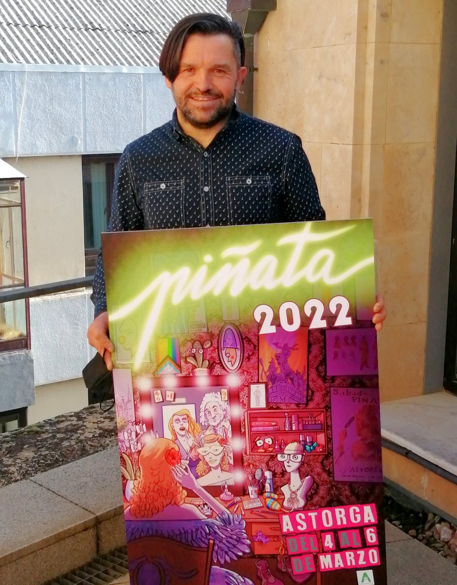 El concejal de Fiestas, Rubén Martínez, ha explicado hoy en rueda de prensa que vuelve la Piñata de Astorga del 4 al 6 de marzo. 
El cartel es obra de Jaillus y las pregoneras serán las hermanas Ramos, Noelia y Pili, que han participado en los 41 desfiles de Piñata de Astorga.