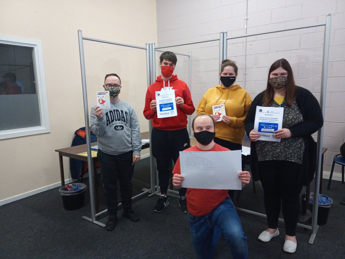 TrianglePandE's tweet image. All the participants in the Art of Brilliance training at Alternative Angles, Newtownabbey, Ballymena Base and Ballymena TAG know the importance of Random Acts of Kindness. Great work everyone! #RandomActsofKindnessDay @TNLComFundNI @PatrickCordell @BaseBallymena