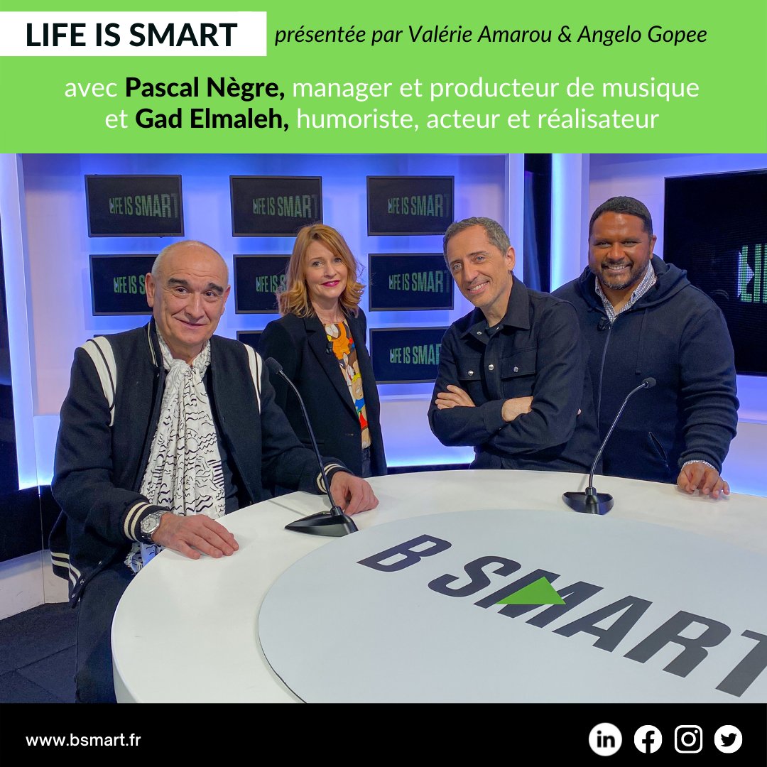 B_SMART_TV's tweet photo. Vous les connaissez pour leurs spectacles, leur musique, leur cuisine... Mais comment gèrent-ils l’entreprise derrière leur succès ?
@gadelmaleh et @PascalNegre vous dévoilent quelques uns de leurs secrets dans LIFE IS SMART avec @ValerieAmarou et @angeloizb.
#lifeissmart https://t.co/JqNbHkyx3N