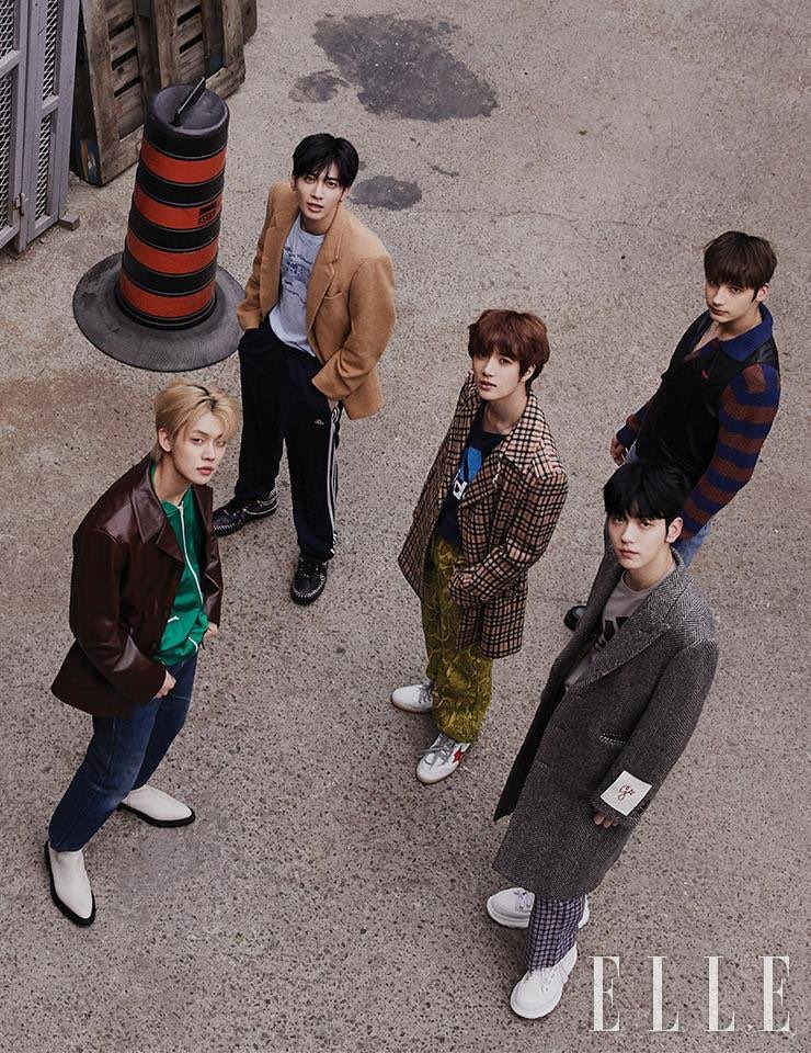 Yeonjuzne's tweet photo. Give my warm welcome to the coming day of early spring, wearing fancy and stunning street clothes, TXT will be involded in the Elle Man’s March edition. https://t.co/hBXppzDkJU