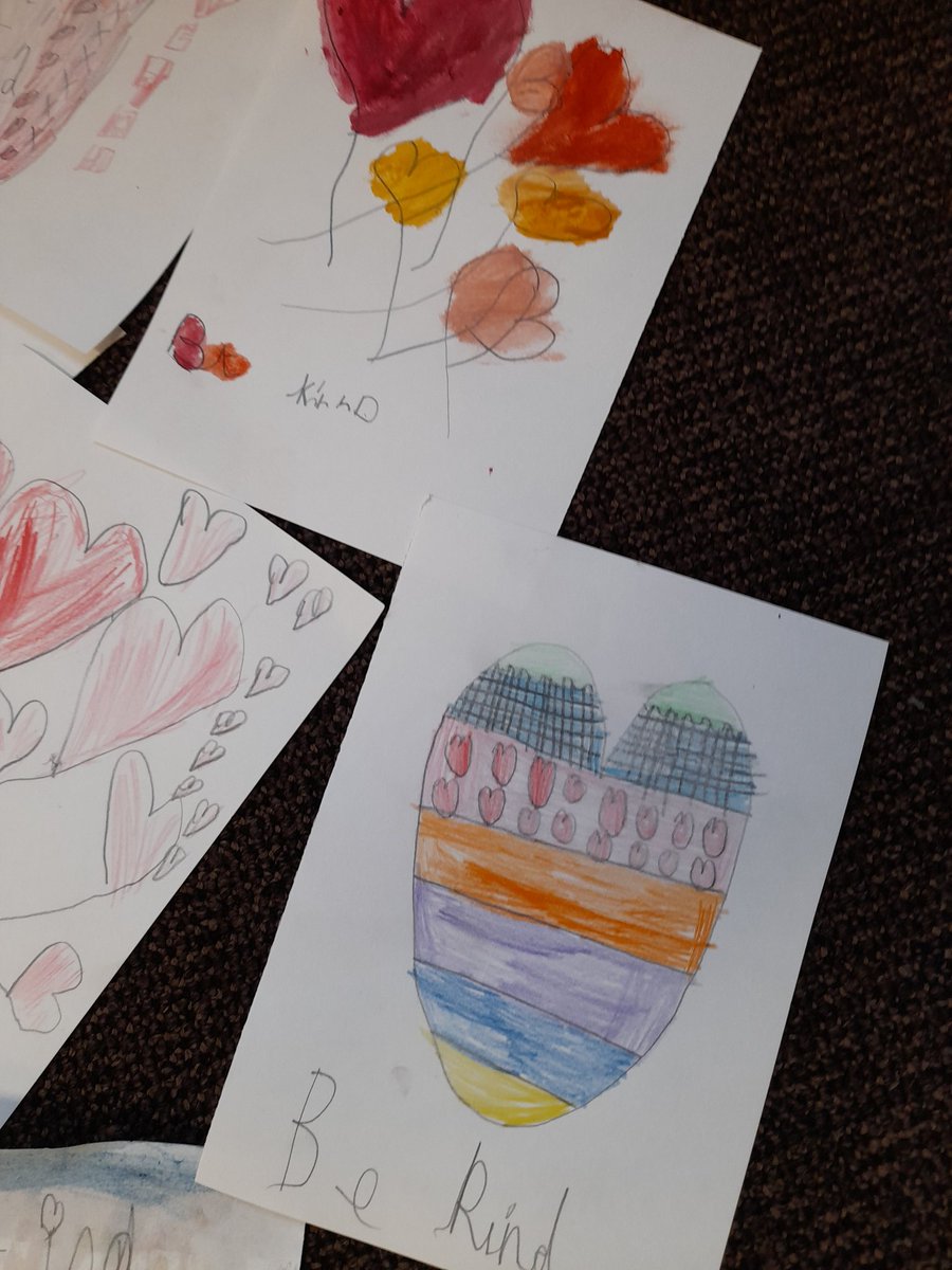 AcademyWalton's tweet photo. We celebrated #RandomActsOfKindnessday2022 today in class 4. Children created beautiful #kindness cards with watercolours and pencils. Fantastic work Moore class!🥰❤⭐
#RandomActsOfKindness 
@WatertonTrust 
@WkfdOfficial https://t.co/RUSF70fHcK