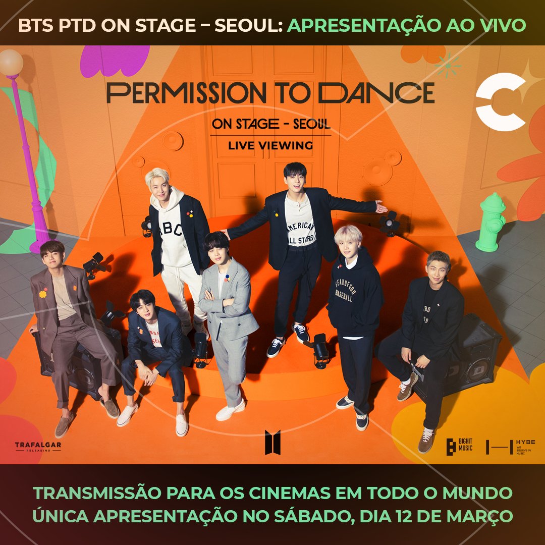 Permissão para dançar? Garantida!

BTS ao vivo na Cinépolis dia 12 de março.

ARMYs, estão prontos?

Não esqueça, a pré-venda começa dia 22 de fevereiro!

Marque aqui o @ que vai curtir com você!

*Lista de cinemas que exibirão a confirmar.

#BTSNaCinépolis
#BTS #ARMY