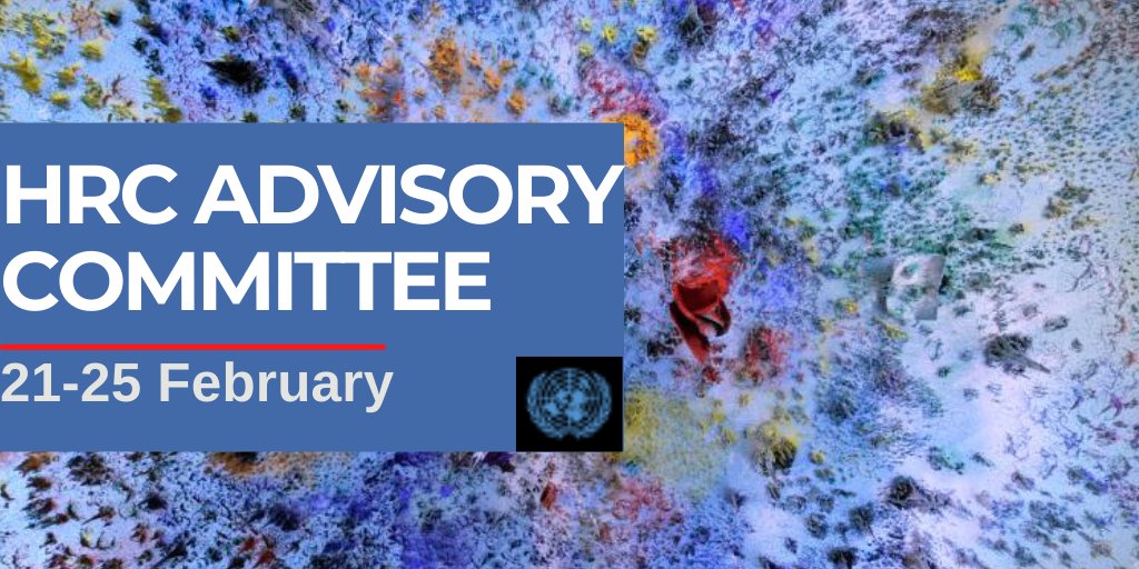UNGeneva's tweet photo. 🔜 The #HRC Advisory Committee holds its 27th session on 21-25 February.

The Council's think tank will work on 2 new mandates: 
🔹 Impact on human rights of new technologies for climate protection
🔹 Advancement of racial justice &amp; equality

ℹ️ https://t.co/OqWUPht3yj
#AC27 https://t.co/M2g6aoXJeI