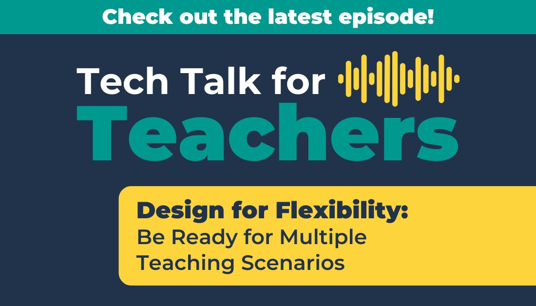 Today, being an educator means having flexible strategies and educational tools that will work in multiple learning settings and save planning time. Learn more in our latest Tech Talk for Teachers podcast: bit.ly/3HWh1F8.