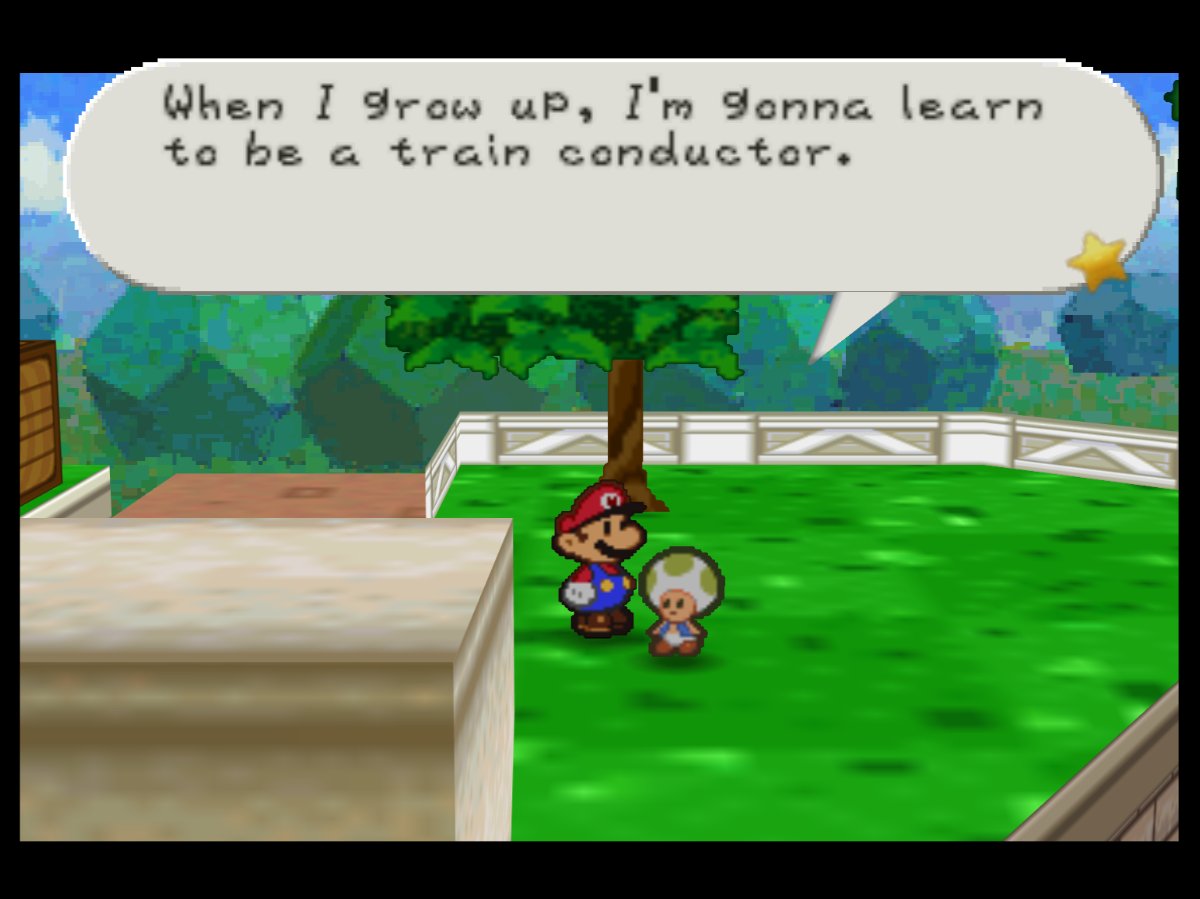 PaperMarioLog's tweet image. When I grow up, I'm gonna learn to be a train conductor.