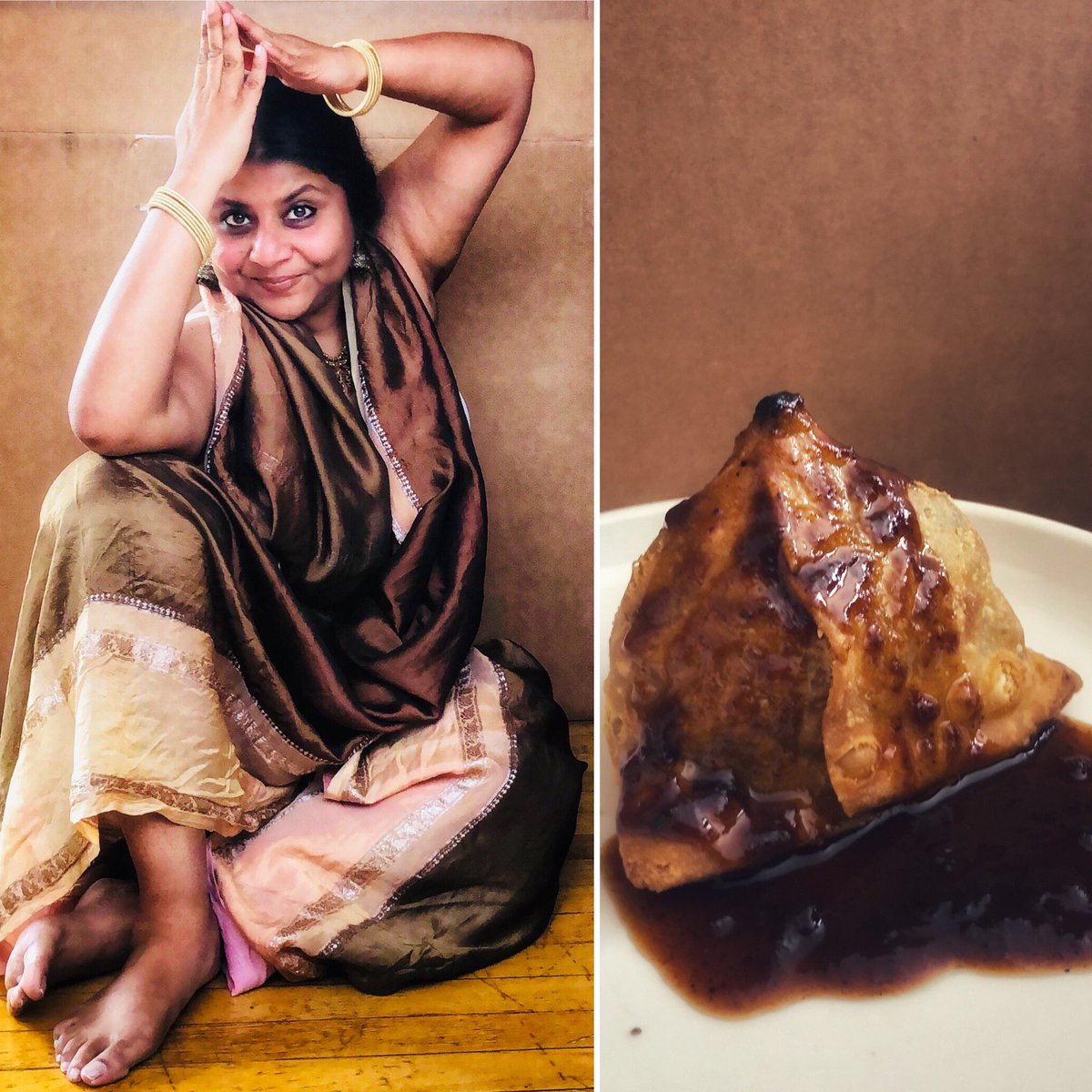 berkeleywali's tweet photo. #TBT to the time I re-created a #samosa from Vik’s Chaat
#objectdresschallenge #southasianartist #desicomforts #indianfood #madeinberkeley #gettymuseumchallenge #unfaithfulrecreations https://t.co/APuo0lWaIX