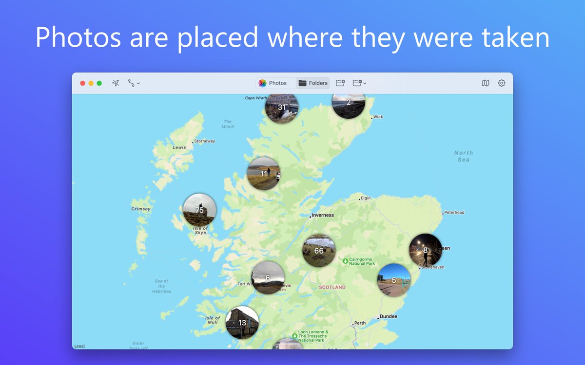 In the last couple of months I worked on porting GeoPhoto to MacOS and it's now available 🗺📷 apps.apple.com/app/id15981759…