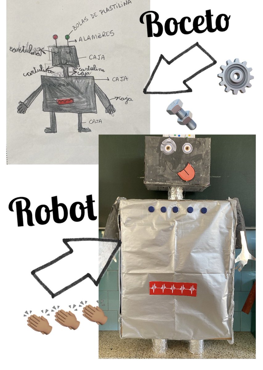 SusanaPonceR's tweet photo. “No dije que fuera fácil, dije que valdría la pena 😅😅😅” #ProductoFinal #ABP #ProyCiencias #Robots #1ºEP @TrilemaPobla https://t.co/Wy0WhEuczm