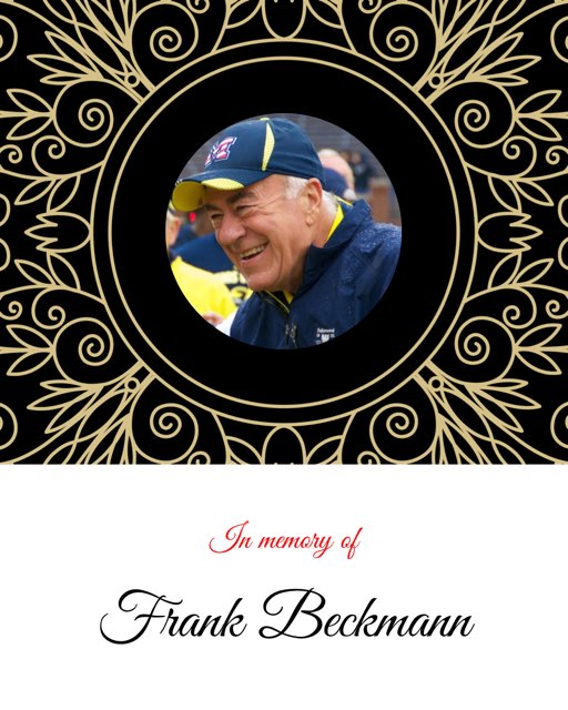 The Ted Lindsay Foundation is saddened to hear of the passing of our friend &amp; generous supporter Mr Frank Beckmann. Our prayers go out to the entire family - Karen, Tori, Jon &amp; all his grandchildren.  Frank &amp; Ted had a very special bond and undeniable loyal support of each other.