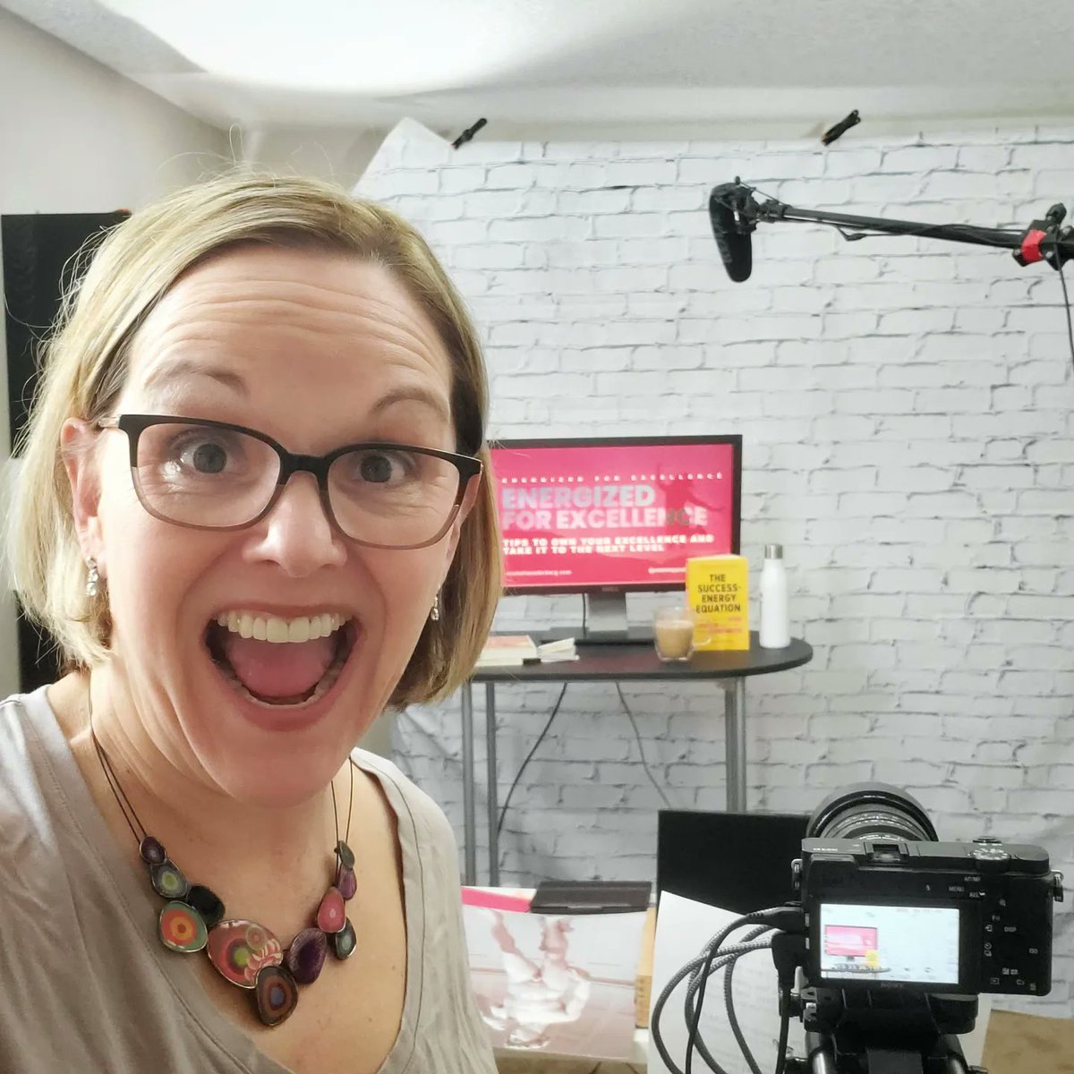 cederbergspeaks's tweet photo. Gearing up for the first of 4 presentations in the next two days.
1st up, helping education support staff get #energizedforexcellence
My colour-coordinated dog really wants to be in the studio with me. #weimproblems
#virtualkeynote #firstof4 #cbestaff https://t.co/1ehHm3tbIf