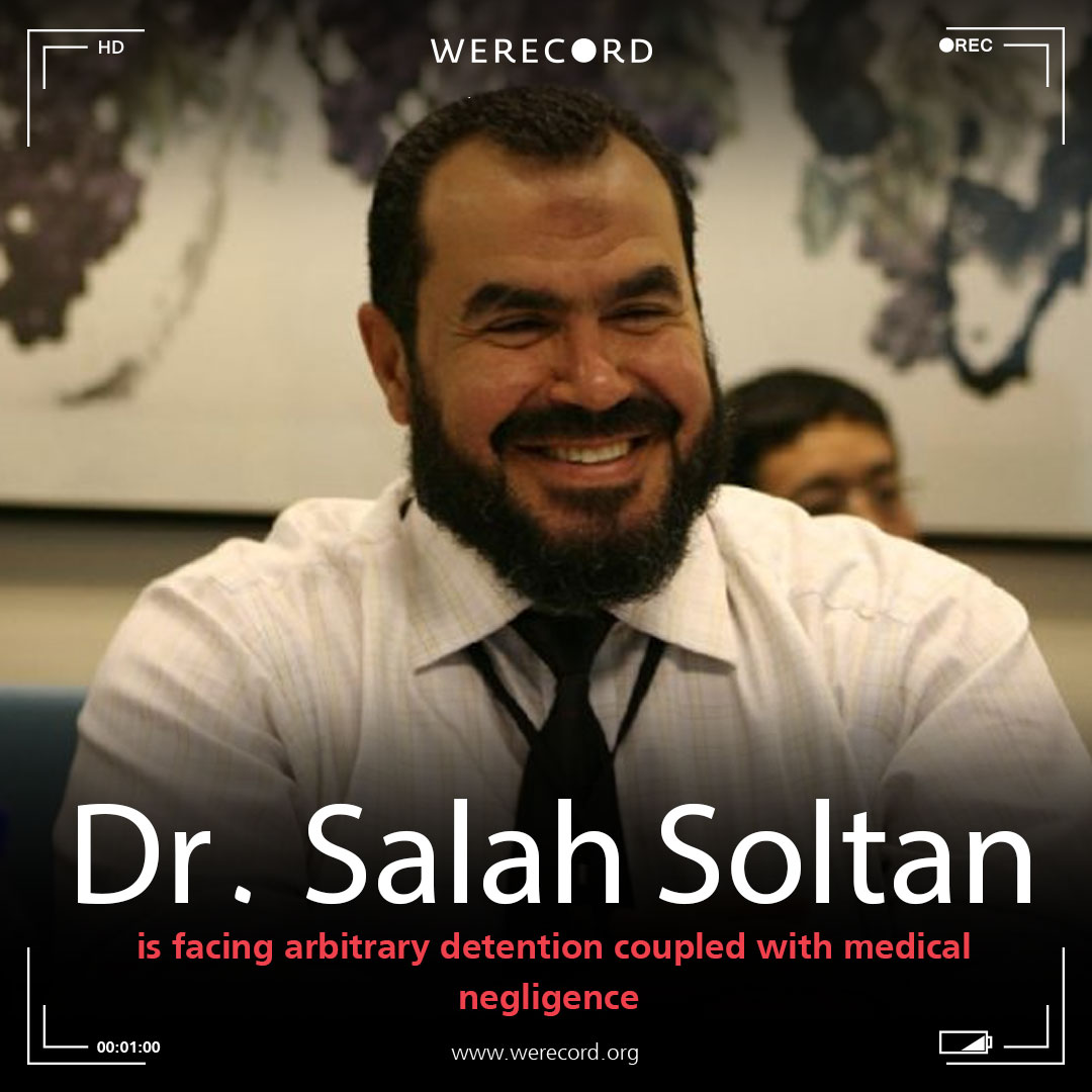 WeRecordEN's tweet photo. Egypt: deterioration of Dr. Salah Soltan’s health, former deputy minister of Endowments in Egypt.

Dr. Soltan, who is suffering from hepatitis, hypertension, diabetes, and lower back pain, is now experiencing paraplegia where he is unable to move his lower body.

(1/3) https://t.co/uiKWTVYfj6