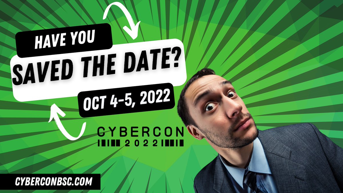 Mark your calendars for CyberCon 2022! Our 5th annual conference on critical infrastructure and cybersecurity, held at Bismarck State College. cyberconbsc.com #cyberconference #CyberSecurityAwareness #criticalinfrastructure