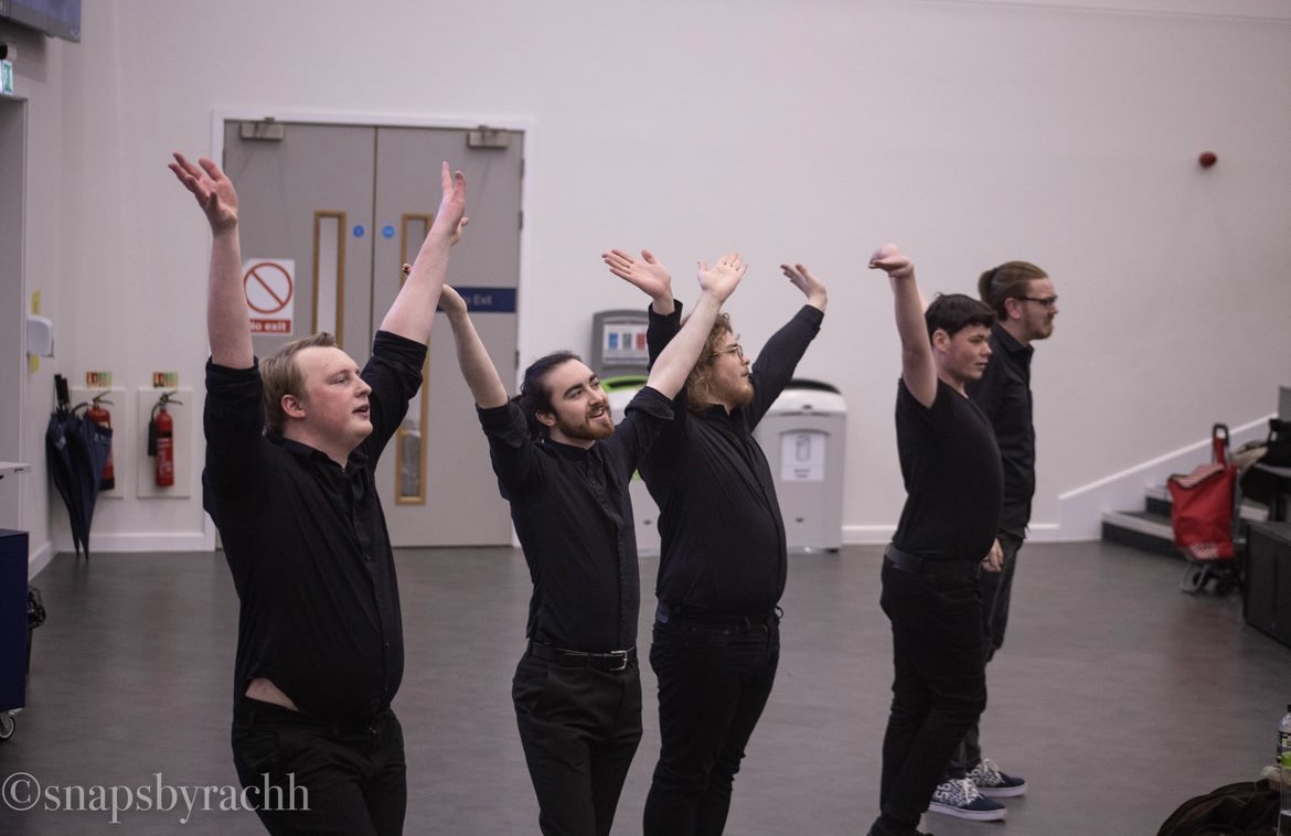 ULMusicals's tweet photo. Our last Small group of our winter showcase was Hard to be the Bard from something Rotten Tim Peverill, Phillip Holmes, Alexander Hannam, Will Smith and Nathanael French.

Photographer: Rachel Williams
Choreographer: Georgia Smith
Musical Director, Video Editor: Valerie Arindra https://t.co/R2dfTy1QGk
