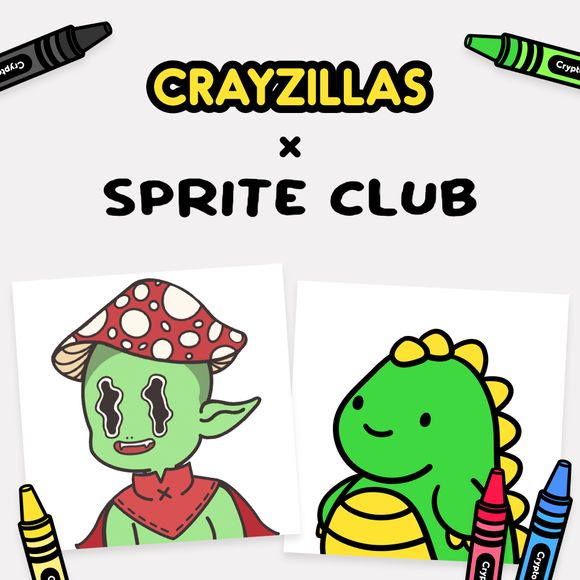 spriteclubNFT's tweet photo. It's been a while since we offered our community the chance at another project 👀

How about a 5x waxlist spot giveaway for @crayzillas! 🎉 

Crayzillas are the first NFTs that you colour in! 🖍

1️⃣ Follow @crayzillas &amp; @spriteclubNFT
2️⃣ Like + RT
3️⃣ Tag 3 frens https://t.co/ONy1HQzXDP