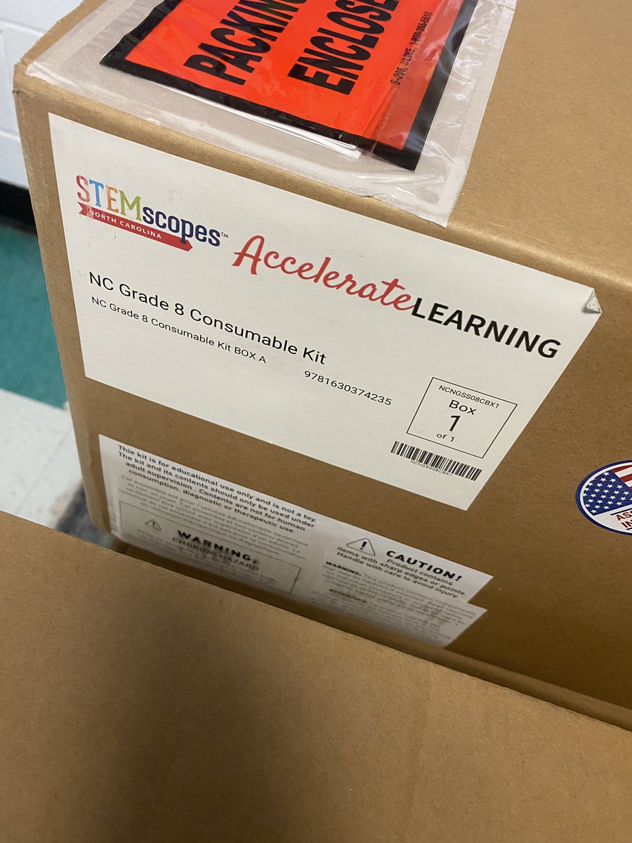 NCECteachermama's tweet photo. SO excited for this Special Delivery today! @STEMscopes Can’t wait to open up these boxes!!📦🔬🧪🧬 @BSMSfalcons Shout out to the #MaintenanceDept @GCPSchools for delivering! https://t.co/PlbAPPSLr9