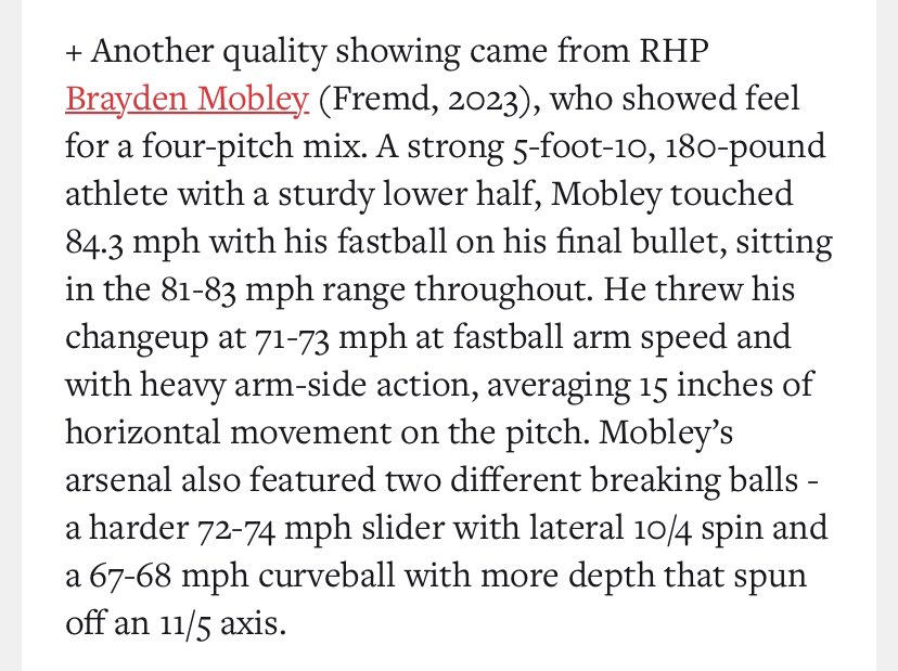 Thank you <a href="/PBRIllinois/">PBR Illinois</a> for the write up. Ready for a great high school season! <a href="/FremdBaseball/">Viking Baseball</a> <a href="/Sparks_North/">Cangelosi Sparks North</a>