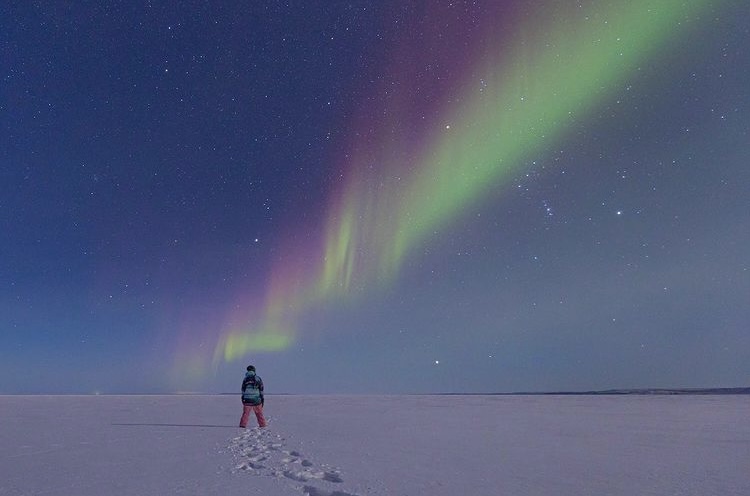 PracticeNWT's tweet photo. What a beautiful display of the aurora borealis over Great Slave Lake!

Kristen says, “To stand underneath a moonlit sky full of stars, northern lights dancing overhead, sure makes all of one’s worries disappear.”

📷 https://t.co/wf0q2nHJSX 

#NorthwestTerritories #PracticeNWT https://t.co/Mmi3moJZ5t