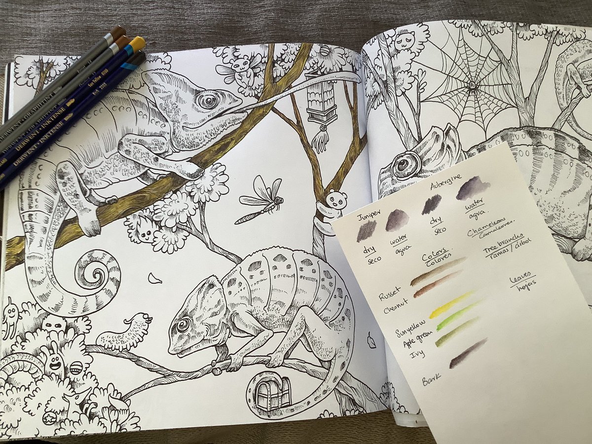 chriskilue's tweet photo. Jugando con #inktense y #graphitint de #Derwent… mezclando y experimentando…tengo todos los Graphitint pero de Inktense solamente tengo el set de 12 colores 😢😭… a ahorrar para el set de 72 colores. #kerbyrosanes #animorphia https://t.co/GN6hjHDmrp