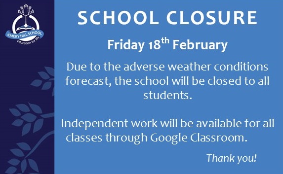 For further information, please see the letter emailed to all parents and carers regarding the school closure on Friday 18 February, available at bit.ly/3uY1Zes
