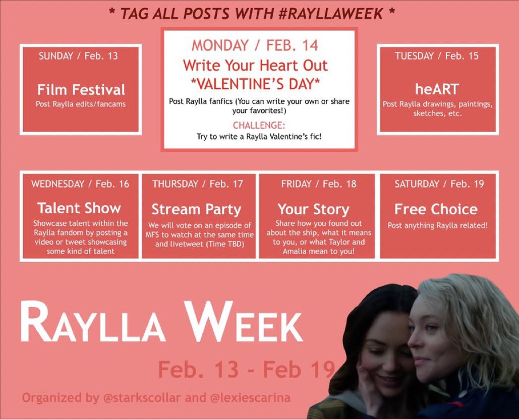 lexiescarina's tweet photo. TODAY (FEB 17) IS THE #Motherlandfortsalem #RayllaWeek STREAM PARTY ! we are going to be watching 2x08 at 6pm est while live tweeting the episode :) i hope y’all can join! (if you cant tweet at 6pm, you can always just watch/tweet whenever!) https://t.co/Q8JglQ1frn
