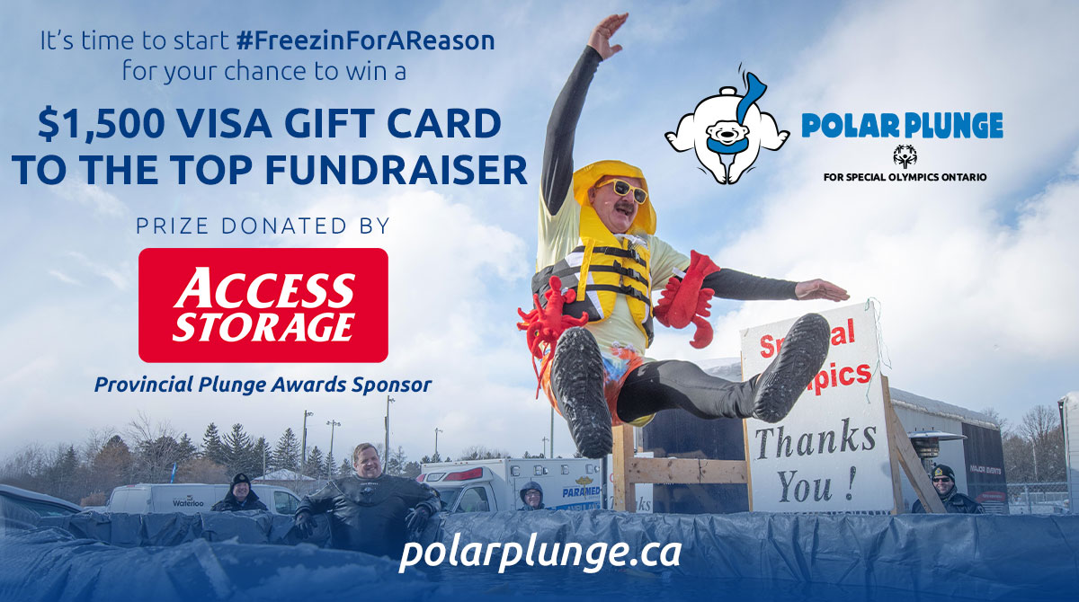 Plungers! As you have begun Freezin' For A Reason, spreading awareness and funds for <a href="/SOOntario/">Special Olympics Ontario</a> our Provincial Plunge Awards Sponsor <a href="/AccessStorageCA/">Access Storage</a>  are rewarding the TOP FUNDRAISER a $1,500 Visa gift card!

#PlungeOn Ontario! 

polarplunge.ca