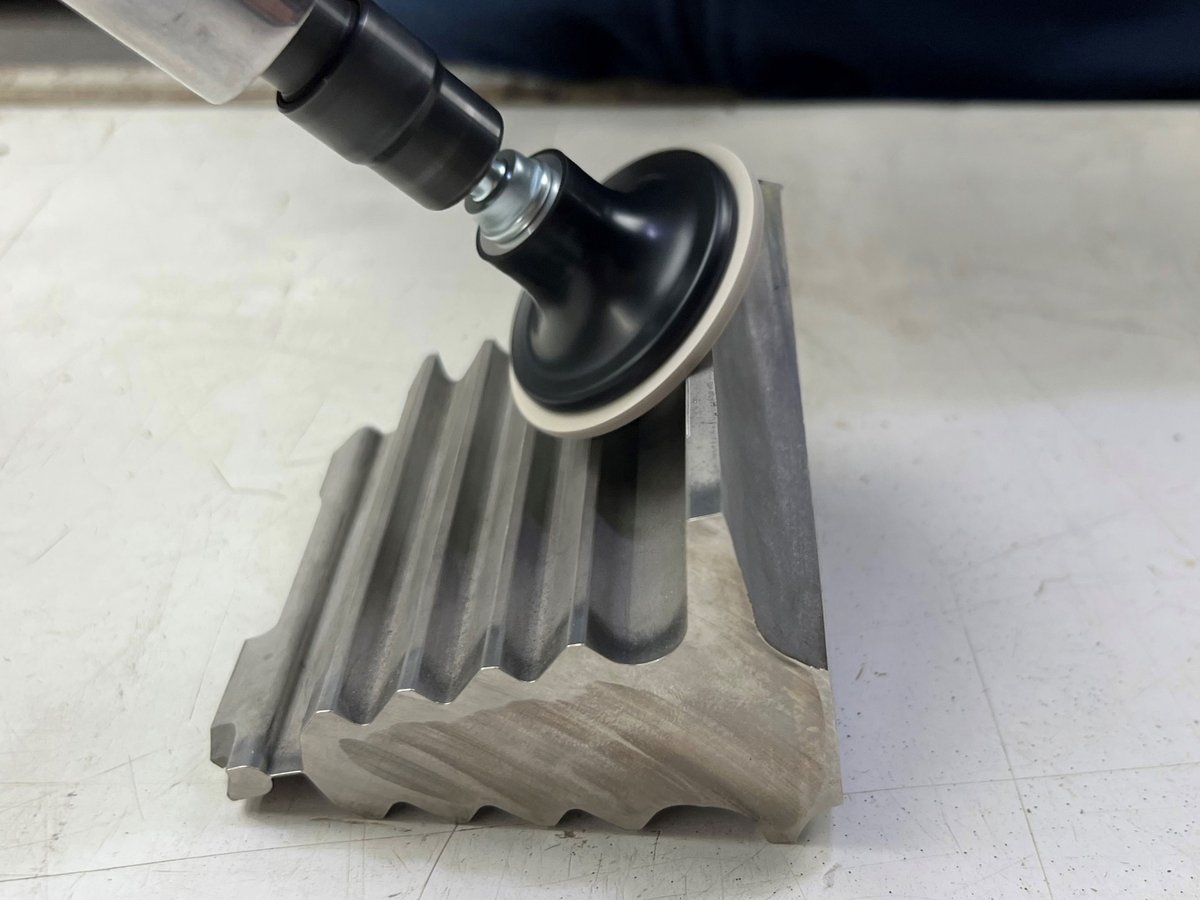 Abrasive Tip: When using Cotton Fiber Quick Change Discs select one or two grit sizes coarser than standard resin fiber discs. The Cotton Fiber abrasive material acts as a buffer, achieving the same surface finish as a finer grit. #deburring #titanium #aluminum #stainlesssteel