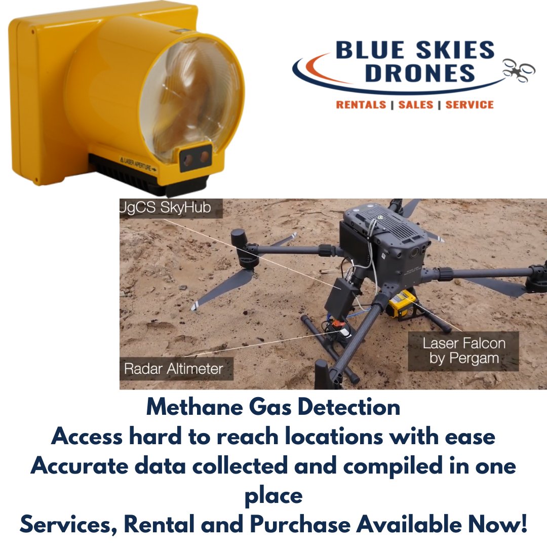 BlueSkiesDrones's tweet image. Collect Methane Data on the Matrice 300 with ease and accuracy.  New regulations are now in effect.  Make your analysis easy.  #methane #methanedetection #dronesatwork #gas #gassensor