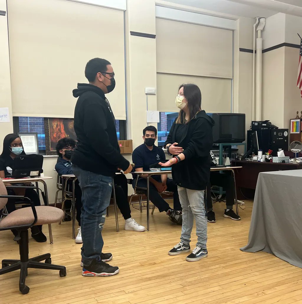 HolyTrinityChi's tweet photo. “Double, double toil and trouble…” Ms. Fish’s Senior English students have been practicing their lines and performing scenes from Macbeth, complete with a bubbling cauldron! #shakespeare #HTexcellence https://t.co/8RdRXbAsYB