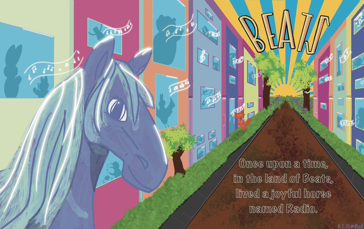 quackamoo's tweet photo. #PBPitch In the town of Beats, lives a horse named Radio and her best friend Boom, a boombox. Radio eats music. Radio and Boom have fun all day playing all sorts of songs and Radio ears them up. Until Boom runs out of juice and Radio gets help by the means of interpretive dance. https://t.co/TbFP3XmgEa