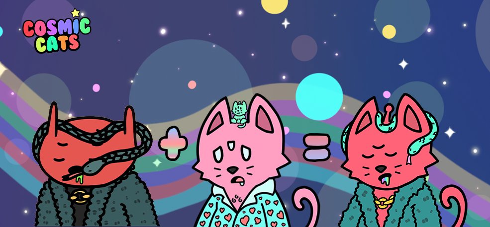 CosmicCats_'s tweet image. ✨MEOW✨

Here is another @CosmicCats_ mutated with @alienfrens example!! Drop your @fishyfamNFT @Deadfellaz @alienfrens &amp;amp; we might mutate them next!

FREE COSMIC CAT GIVEAWAY! Just Like, Retweet &amp;amp; Tag 3 Frens!

discord.gg/cosmiccats

#NFTs #NFTGiveaways #NFTCommunity