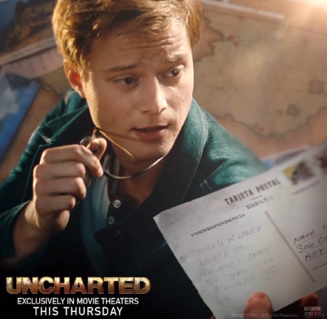 Uncharted: Rudy Pankow, de Outer Banks, aparece no trailer do
