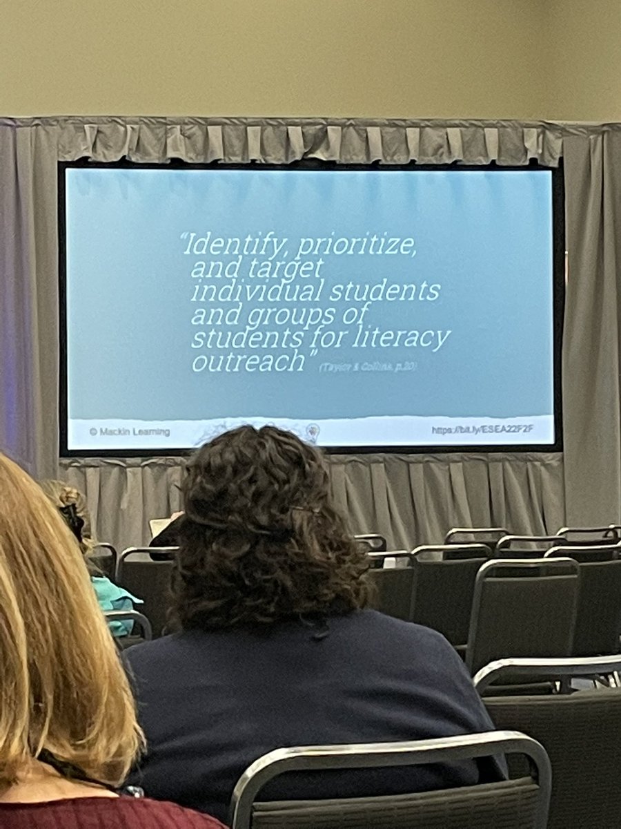 KlockeKelly's tweet photo. Individualize instruction for each student. Relationships matter. Literacy is thinking! #eseaconference #promotereading #talktokids #givechoice https://t.co/XsIWb4msog