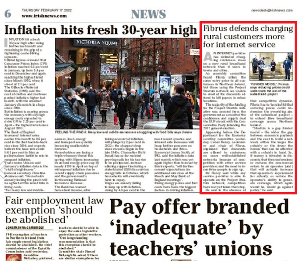 McAleer_1's tweet photo. Very concerning in today's @irish_news - I've requested that this issue is added to the agenda of the Council's Broadband Working Group as this stands to adversely impact our rural district directly, and runs counter to idea behind the #ProjectStratum initiative.
#RuralEquality⚖️ https://t.co/yuuAP8uxLP
