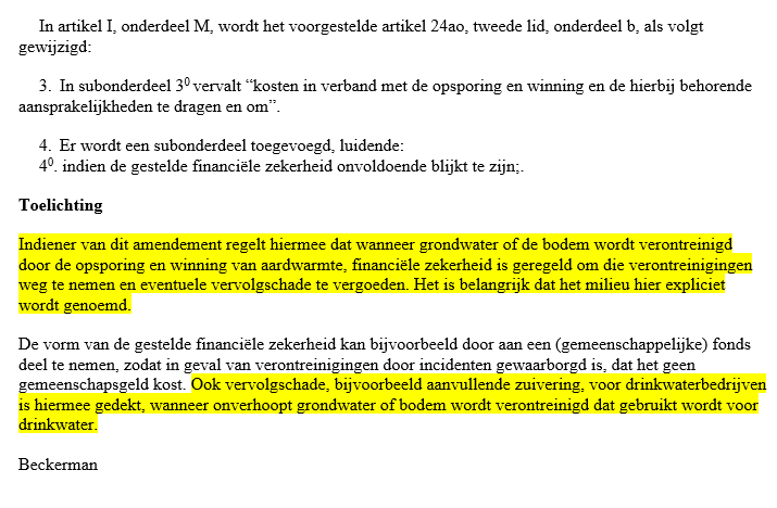 RobEijsink's tweet photo. @SandraBeckerman in plenair debat over regels voor #aardwarmte.  Dient amendement in over financiële zekerstelling om schade aan #grondwater te kunnen vergoeden. https://t.co/i6EDLCkmqF