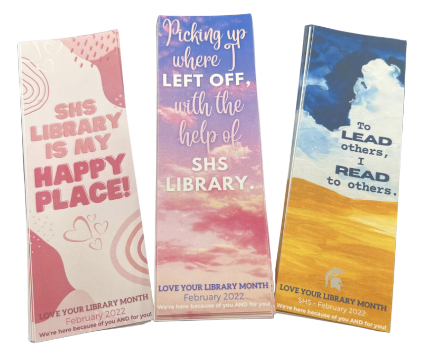 SaralandHSLib's tweet photo. Read all about it! We have free bookmarks! Congratulations Mrs. Dedrick for winning our virtual BINGO game! #loveyourlibrarymonth #newsletter #highschoollibrary https://t.co/0aC98s0Eig