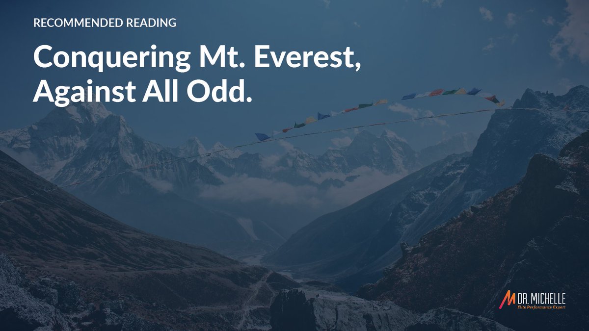 "Blind since he was 13, the mountain climber Erik Weihenmayer has reached the highest peaks on all seven continents." 
ow.ly/go5J50HGazp