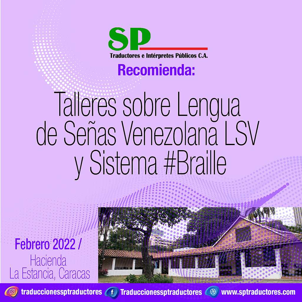 NavidadRegalo's tweet image. #SPtraductores Recomienda: Talleres sobre Lengua de Señas Venezolana LSV y Sistema #Braille, que se dictarán a partir del 1 de Febrero 2022 en la Hacienda La Estancia.
Correo: fundacionmaximavision@gmail.com o llama al celular: 0426 4195858 a Lic. Daglis Hermoso
#lenguajedeseñas