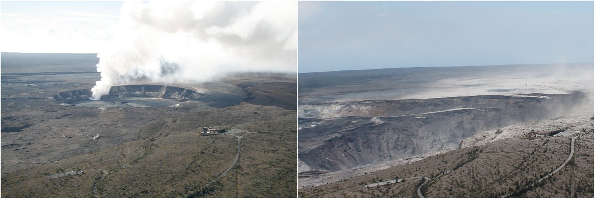 USGSVolcanoes's tweet photo. During Kīlauea's 2018 eruption, summit collapses damaged Park structures. NPS & USGS are seeking community input on a proposed plan to repair, replace, & improve facilities. Review details, attend virtual meetings, & submit input before March 11, 2022: https://t.co/nbnJ5bRll5 https://t.co/XjTFOPsT4h