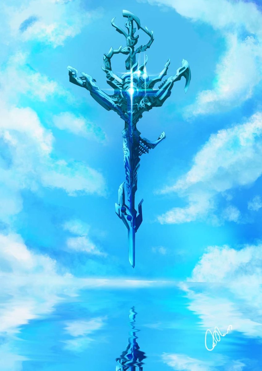 Digital art Blue king sword of Damocles #reisi #fanart #k_project #artwork