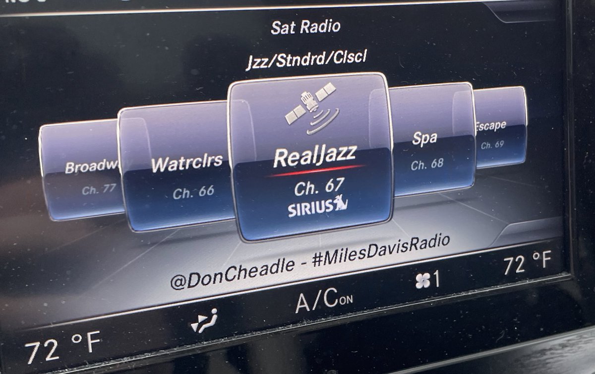 willgmart's tweet photo. Today I learned Don Cheadle hosts a Miles Davis program on XM radio https://t.co/aBt6a2lfJ6