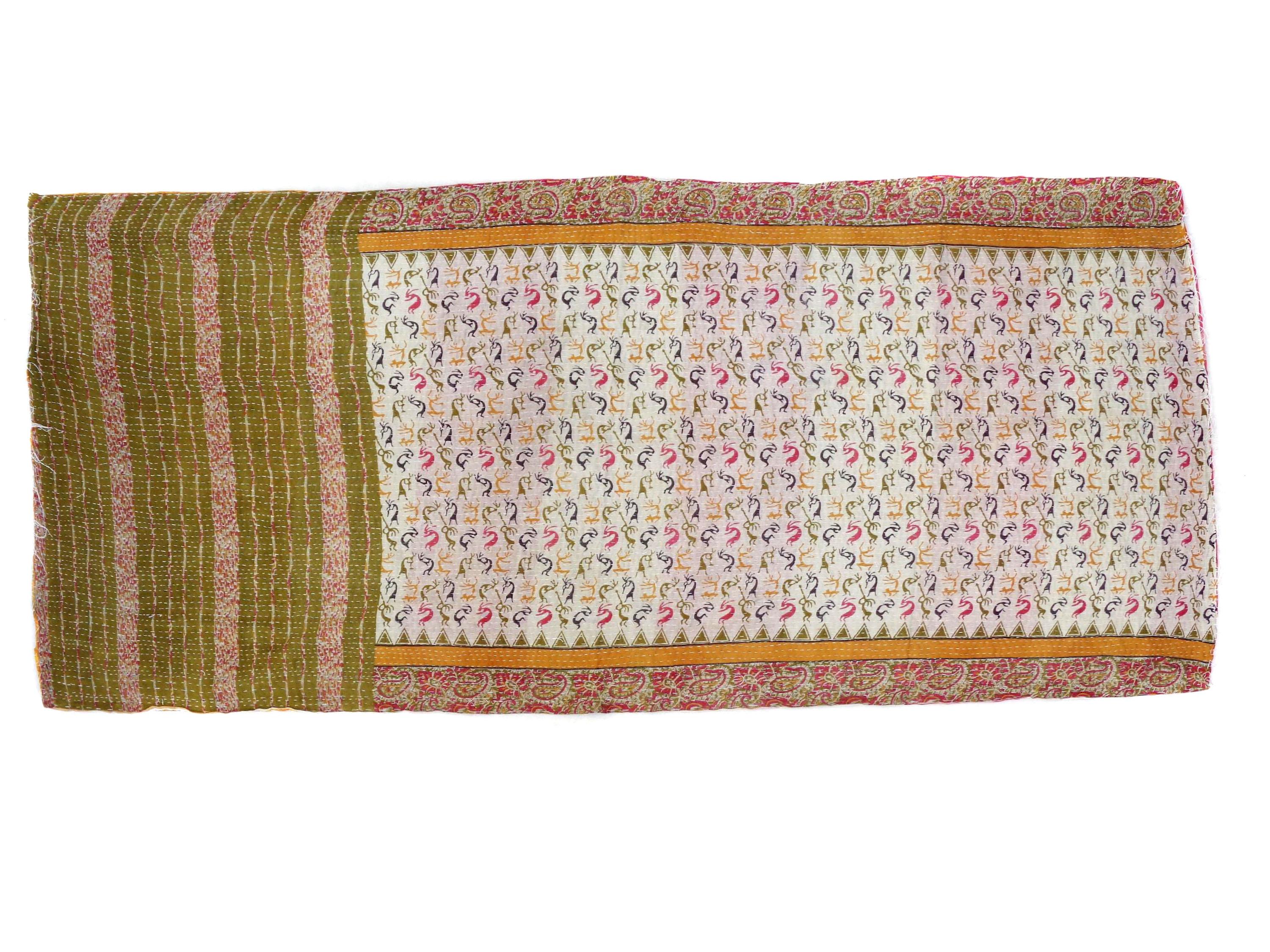 Cotton Kantha Scarf Head Wrap Stole Dupatta headband Collar Neckerchief Scarves SW62