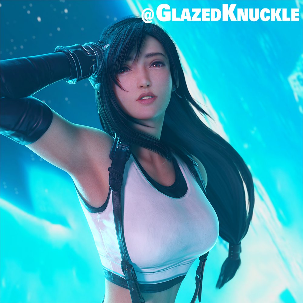 GlazedKnuckle's tweet photo. Creating a Tifa Wallpaper set for phones and PC, coming to https://t.co/GAYeOnYGmi soon! Here's a sample of what will be included! 
Base Model by @MustardSFM 
#TifaLockhart #Tifa #FF7R #FF7 #FinalFantasy7Remake #Blender3d https://t.co/gJVvABpYvk