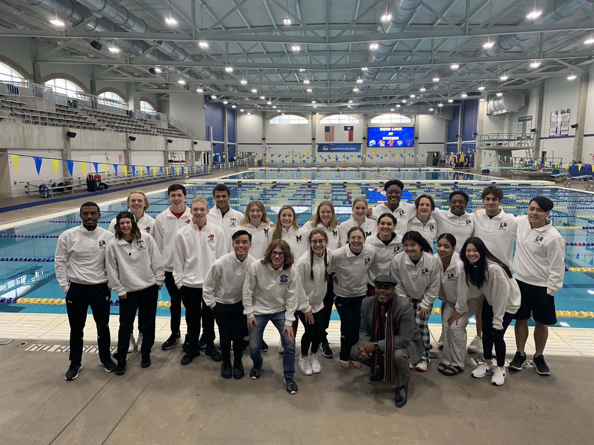 mhstigerswim's tweet photo. MISD Swimmers and Divers are headed to STATE! Thank you MHS for the clap out and Mayor Evans for seeing off our athletes! @LakeRidgeSwim @MansfieldDiving @legacyswim @Summitswimming1 @CoachCarterTHS @CityMansfieldTX @evans4mansfield @MHSAmbush @MISDathletics https://t.co/3ACG5h2Mue